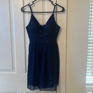 Nordstrom Speechless lace & chiffon minidress.